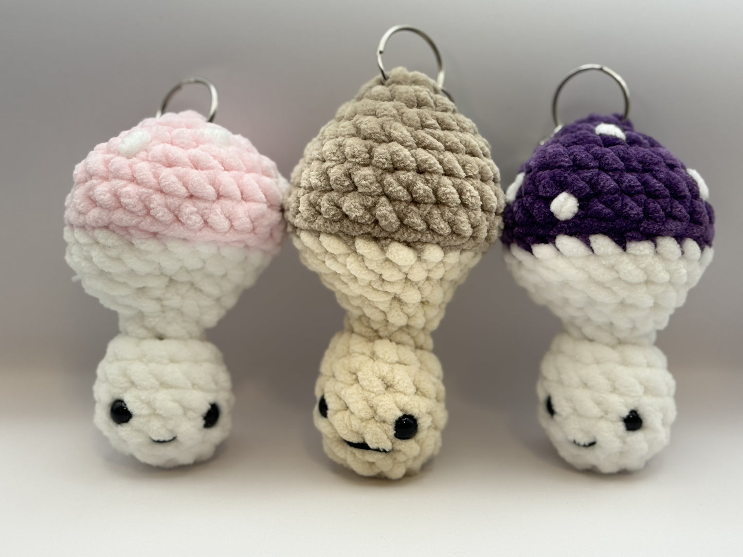 Hand-Crocheted (Magic) Mushroom Key-chains
