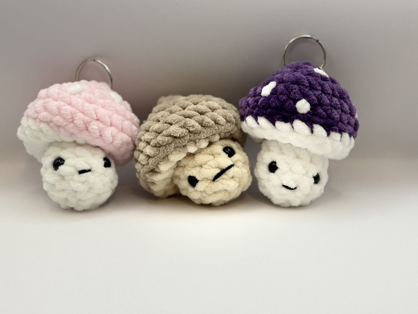 Hand-Crocheted (Magic) Mushroom Key-chains