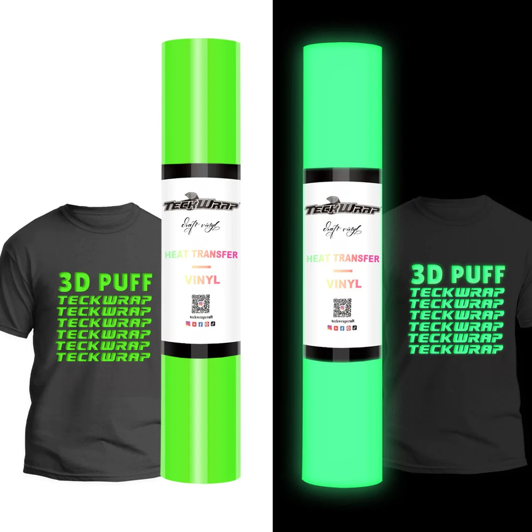 Teckwrap Glow in the Dark Puff Heat Transfer Vinyl