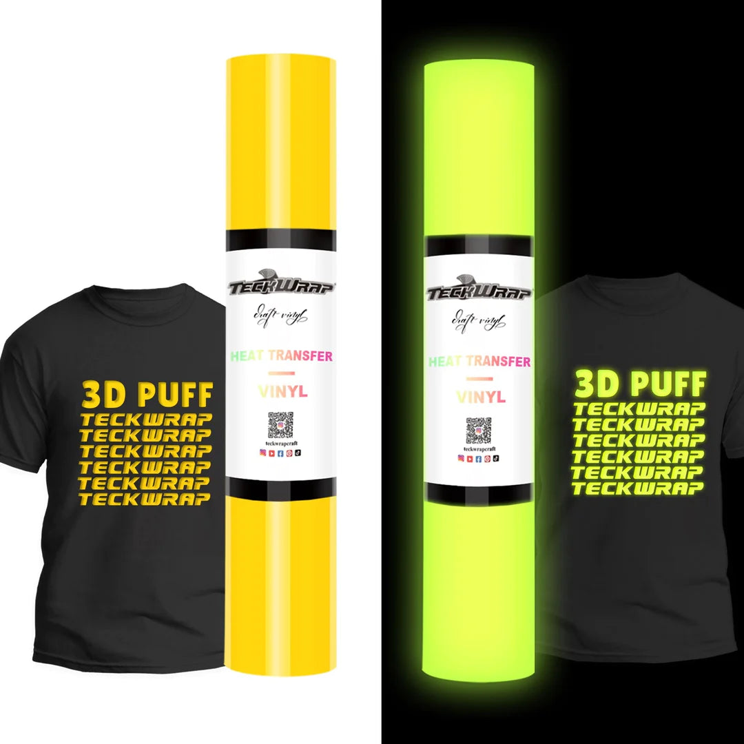 Teckwrap Glow in the Dark Puff Heat Transfer Vinyl
